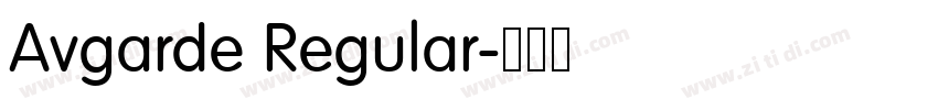 Avgarde Regular字体转换